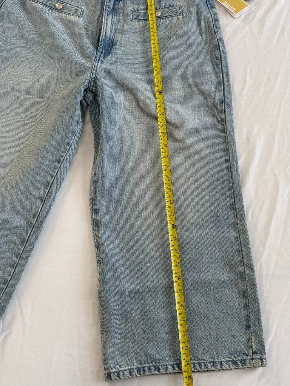 MSRP $110 - MICHAEL KORS Women's Size 16 Selma Crop Wide Leg High Rise Jeans